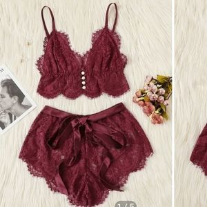 NWOT SHEIN Floral Lace Lingerie Set